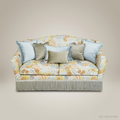2-Seat Floral Brocade Salon Sofa – English Garden Style