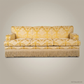 2-Seat Victorian Damask Salon Sofa with Fringe Trim