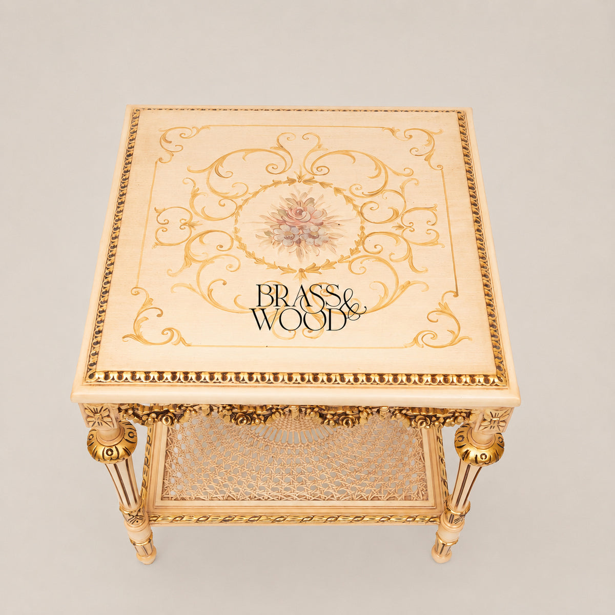 Hand-Painted Coffee & Corner Table Set