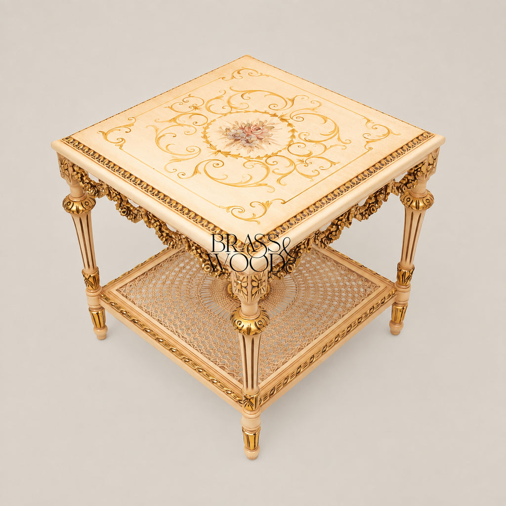 Hand-Painted Coffee & Corner Table Set