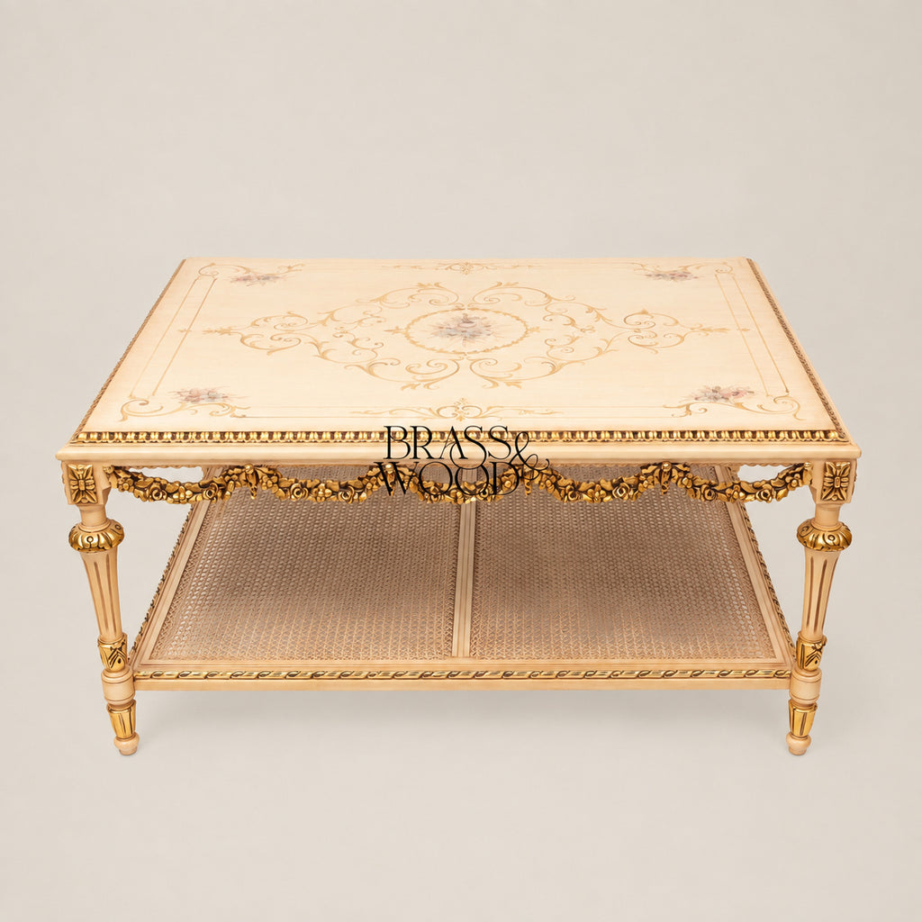 Hand-Painted Coffee & Corner Table Set