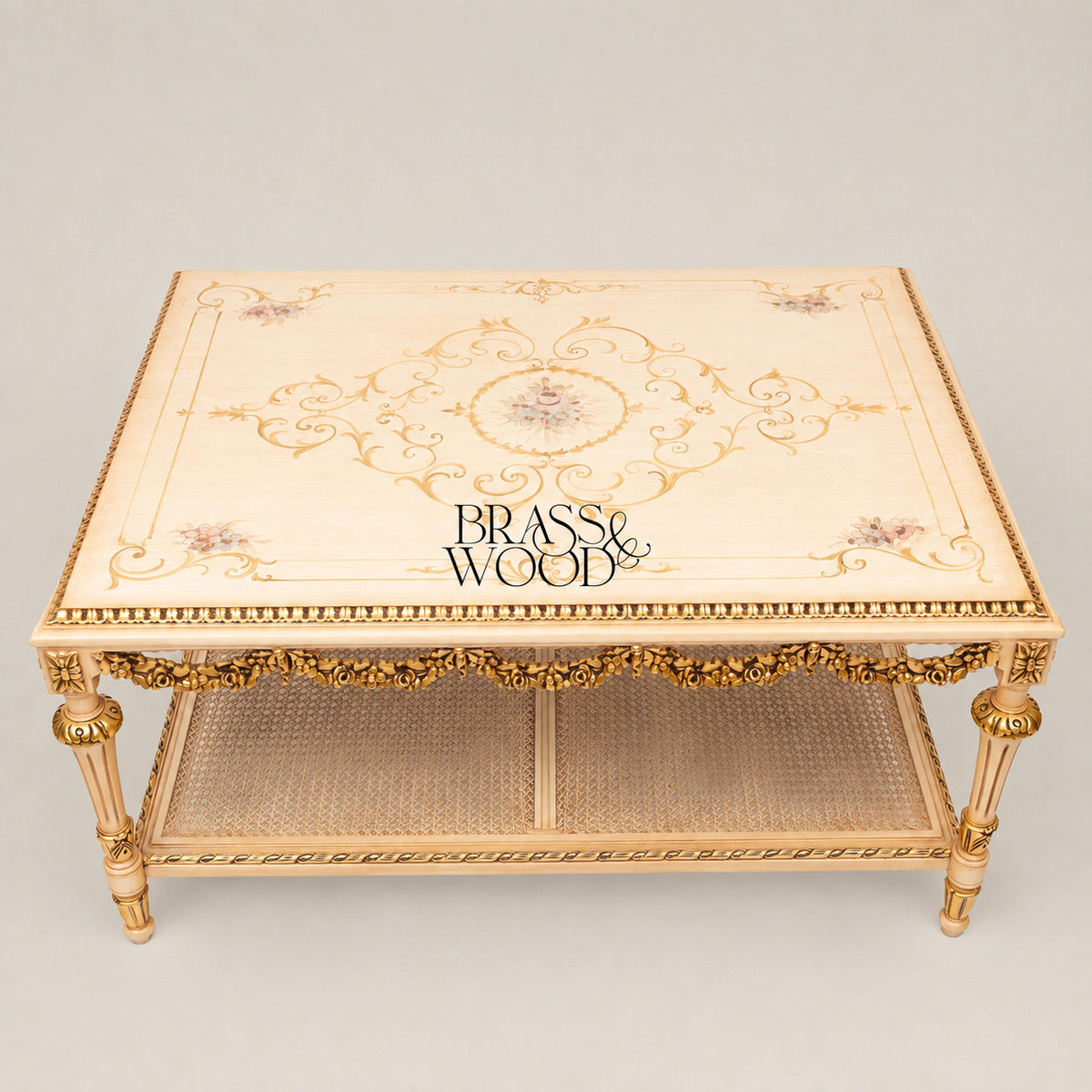 Hand-Painted Coffee & Corner Table Set