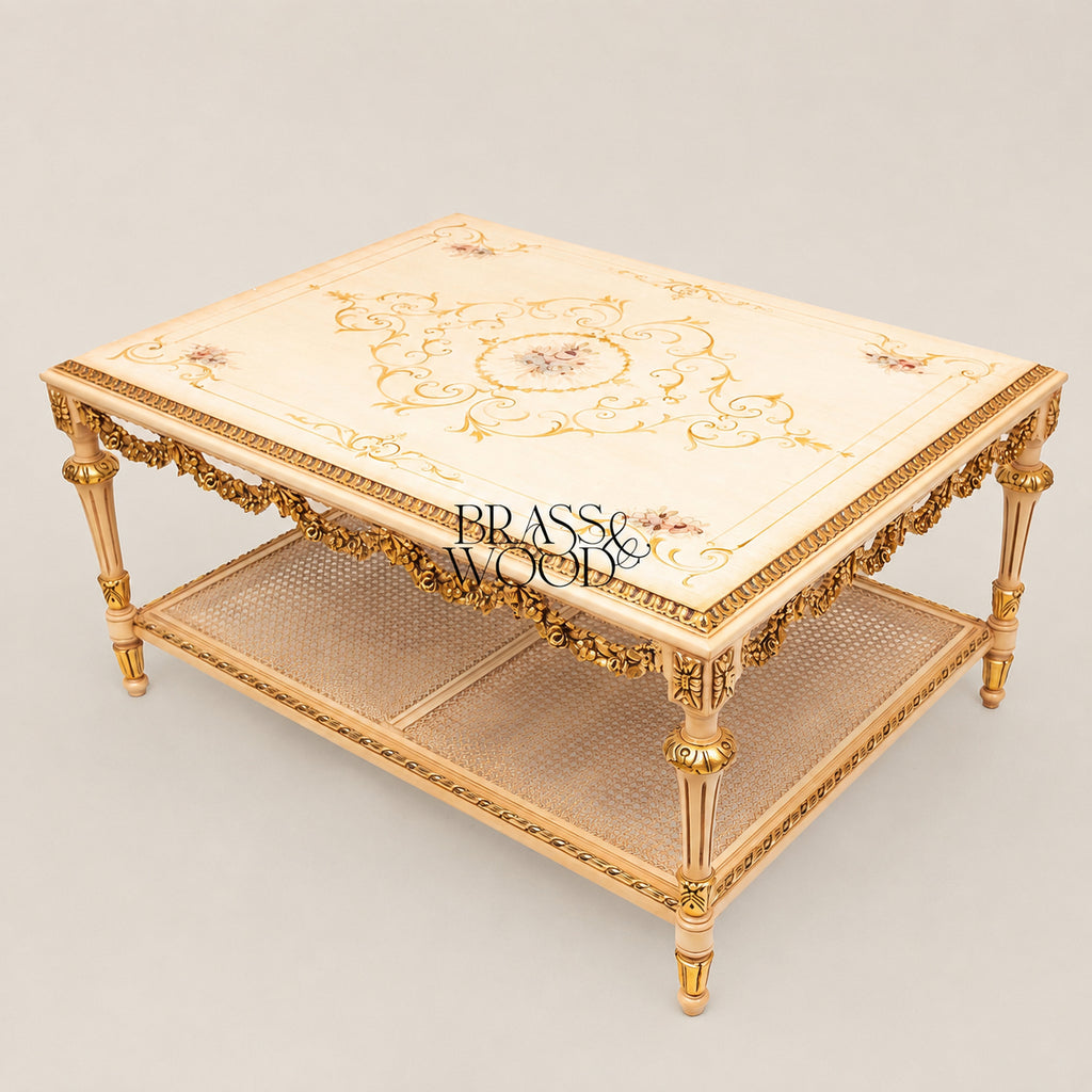 Hand-Painted Coffee & Corner Table Set