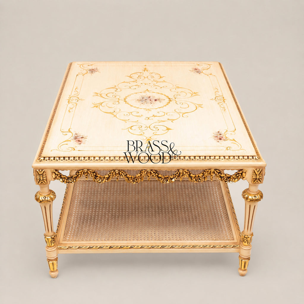 Hand-Painted Coffee & Corner Table Set