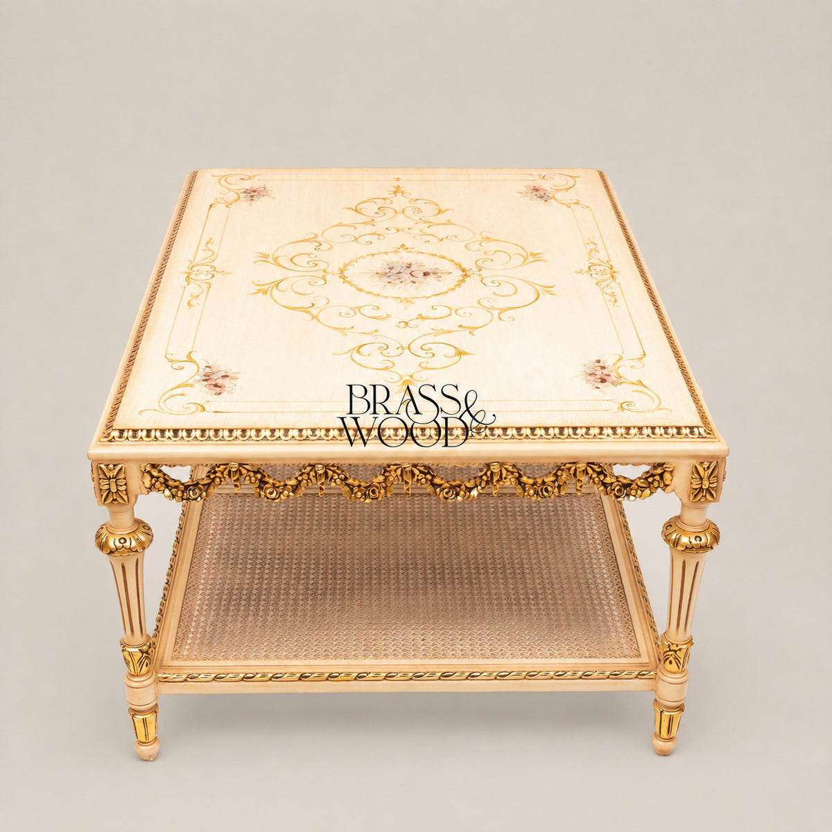 Hand-Painted Coffee & Corner Table Set