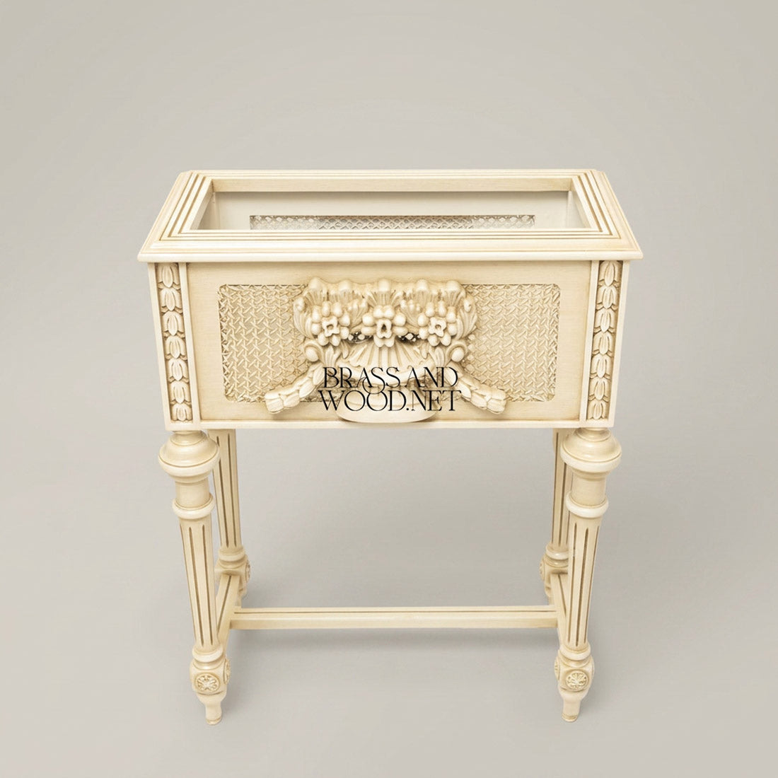 Wooden Planter Cachepot - Beige