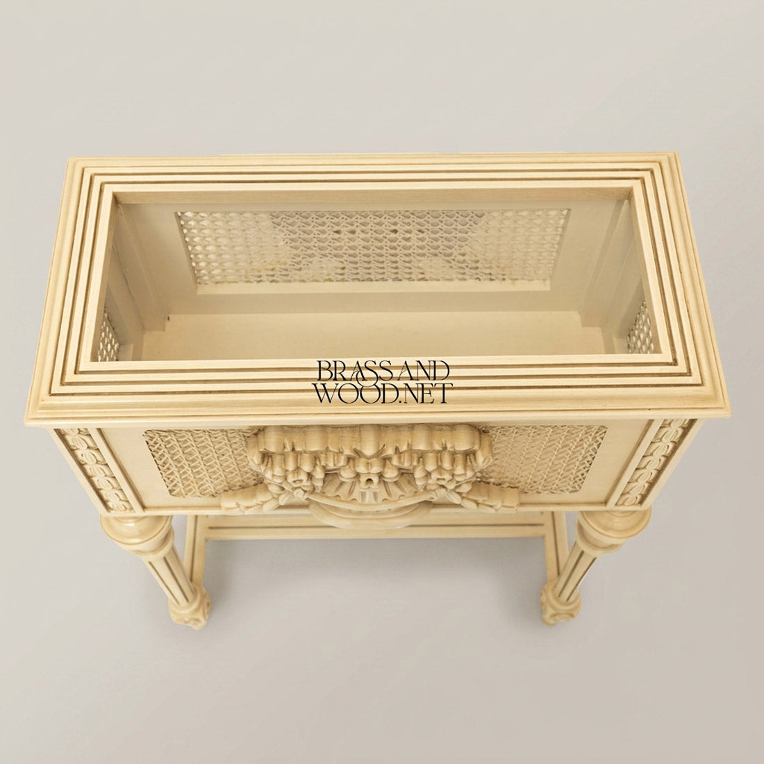 Wooden Planter Cachepot - Beige