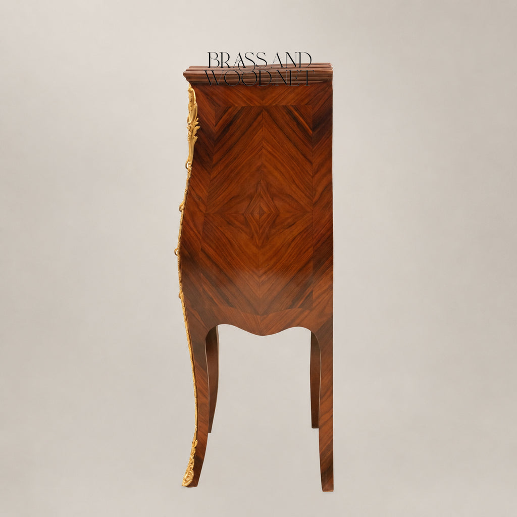 Tallboy Chest - 5 Drawers - Natural Marble