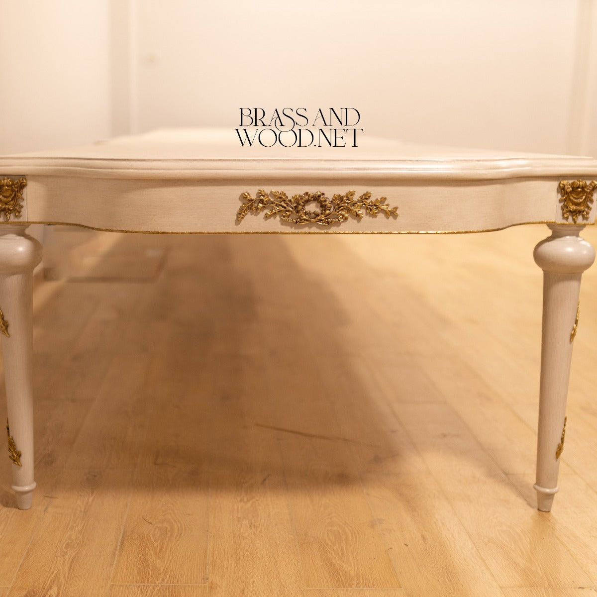 Louis XVI Floral Painted Dining Suite with Gilt Accents