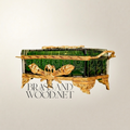 Belle Époque Emerald Glass Tissue Box with Gilt Foliate Brass Mounts