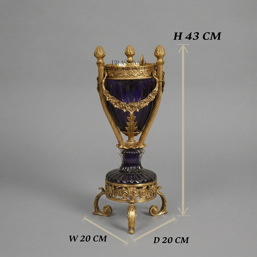 Louis XVI Neoclassical Lidded Urn Incense Burner with Swagged Garland Mounts and Tripod Base