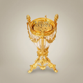 Louis XVI Crystal Brass Incense Burner with Garland Mounts & Pinecone Finials