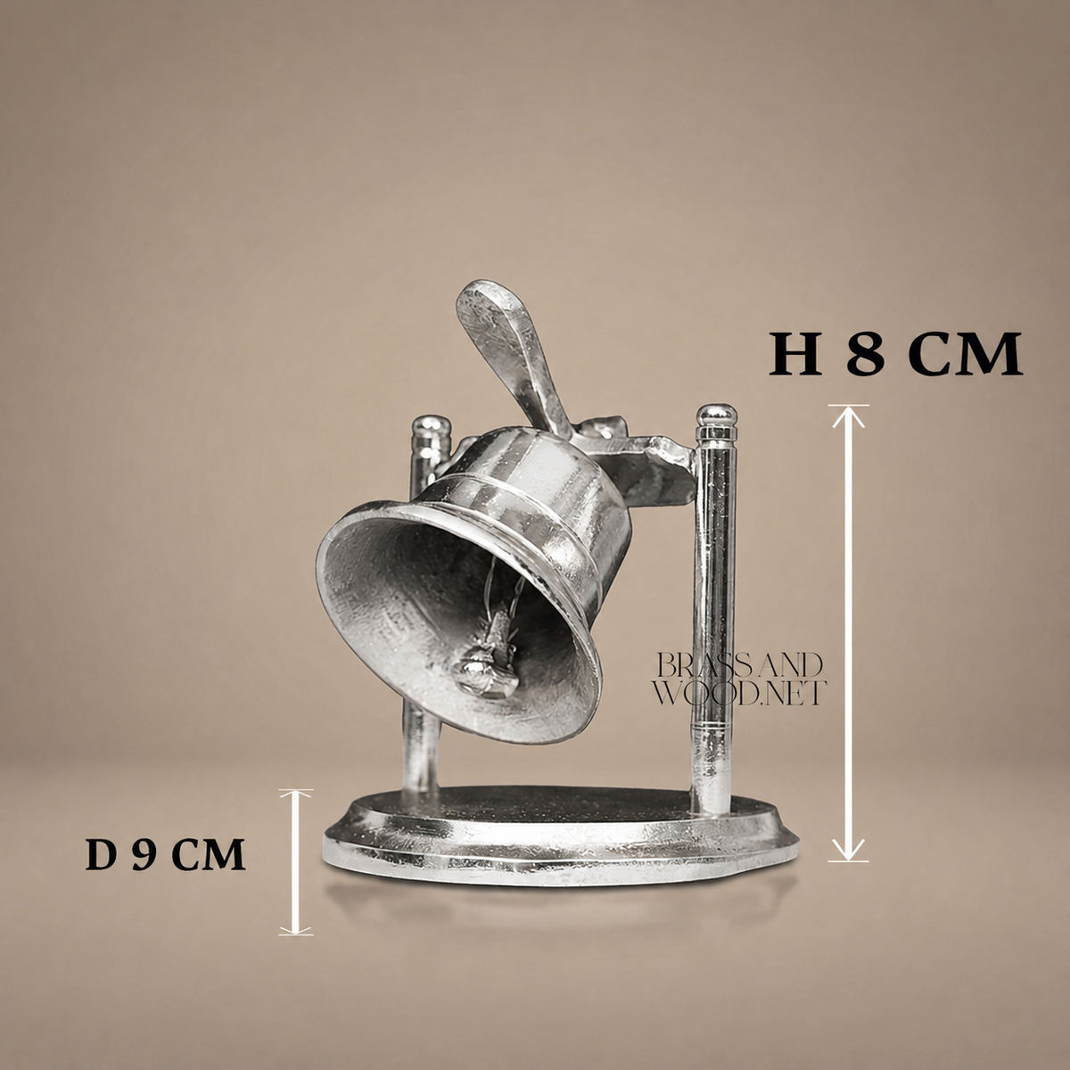 Brass Ship Bell on Oval Stand - Swinging Clapper