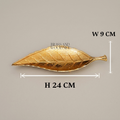 Cast Brass Leaf Tray - Naturalist Veined Form