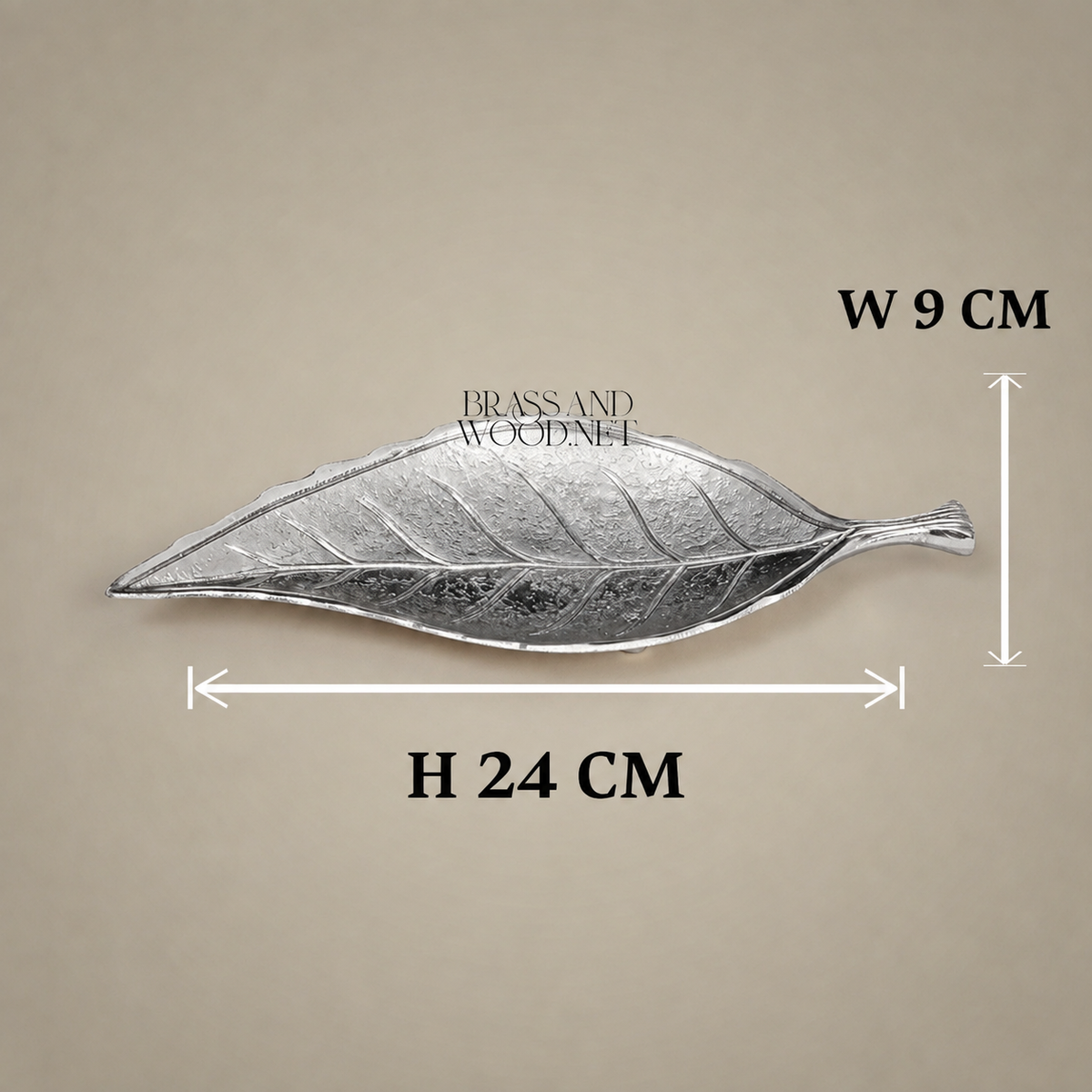 Cast Brass Leaf Tray - Naturalist Veined Form