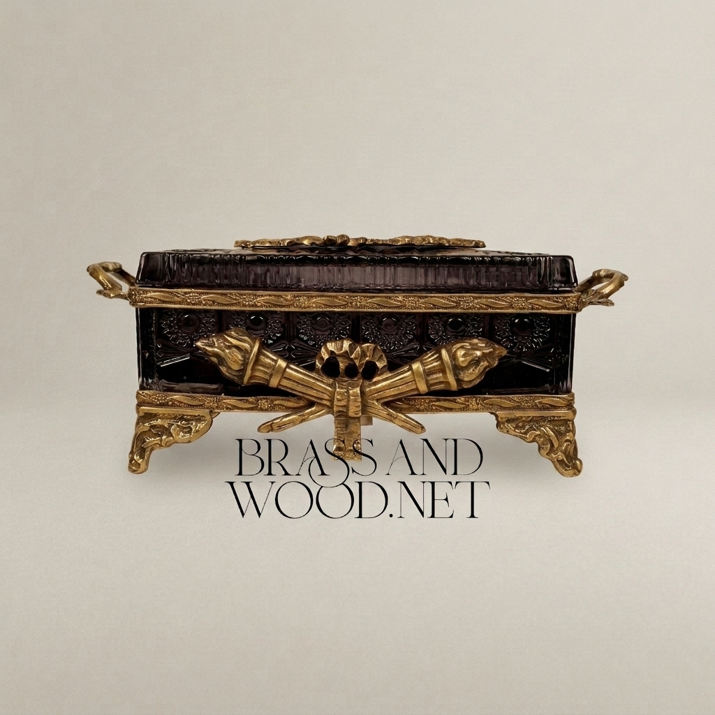 Napoleon III Rococo Revival Tissue Box - Dark Lacquer & Gilt Bronze Mounts