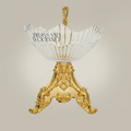 Baroque Crystal Candy Dish - Ornate Scrollwork Pedestal Bowl