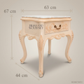 Pale Blonde Louis XV Bedroom Set with Marble Tops