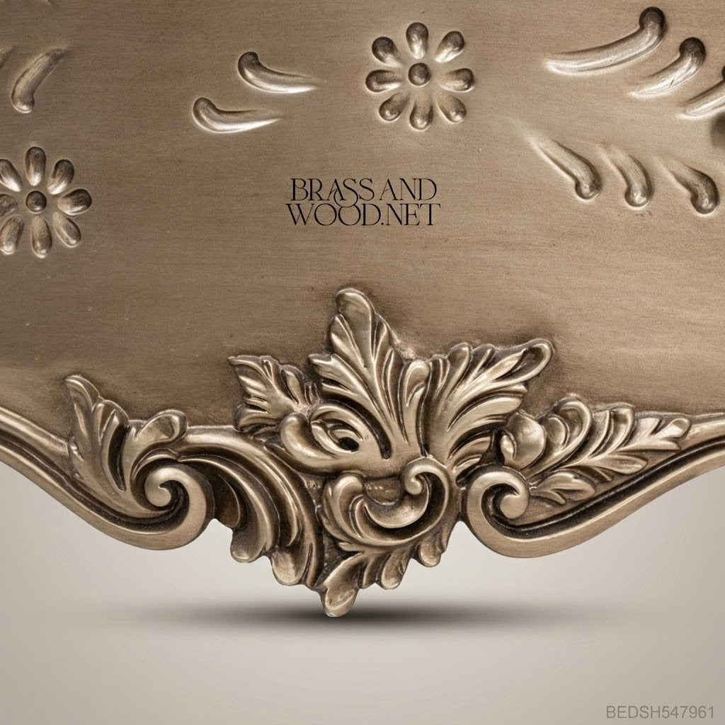 Bombé Chest of Drawers in Antique Brass Finish