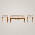 Louis XVI Gold Leaf & Marble Coffee and Corner Table Set