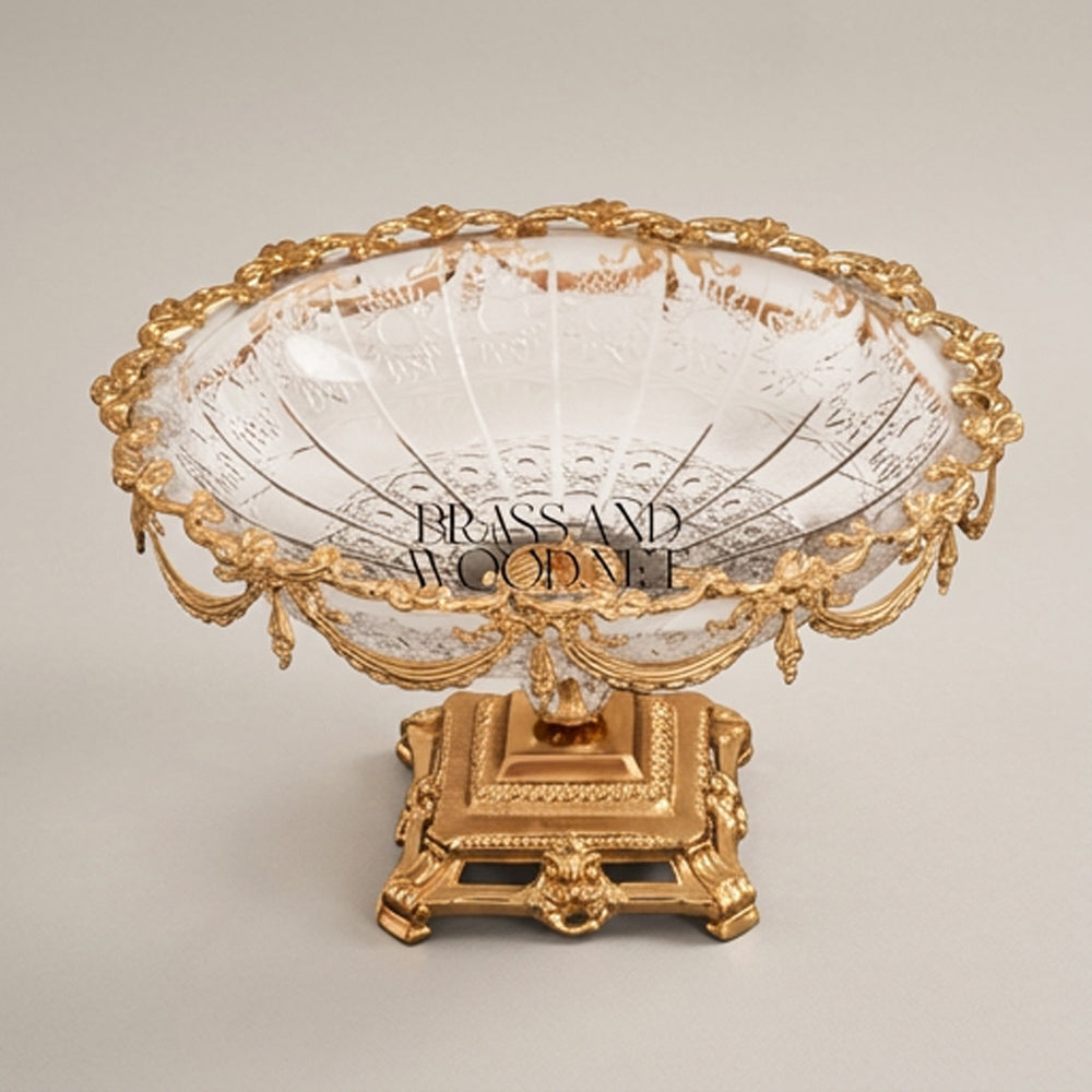 Crystal Candy Dish - Gold Plated