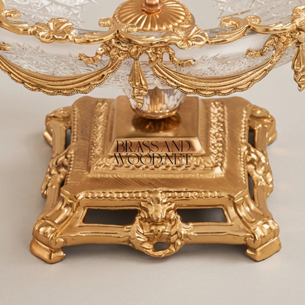 Crystal Candy Dish - Gold Plated