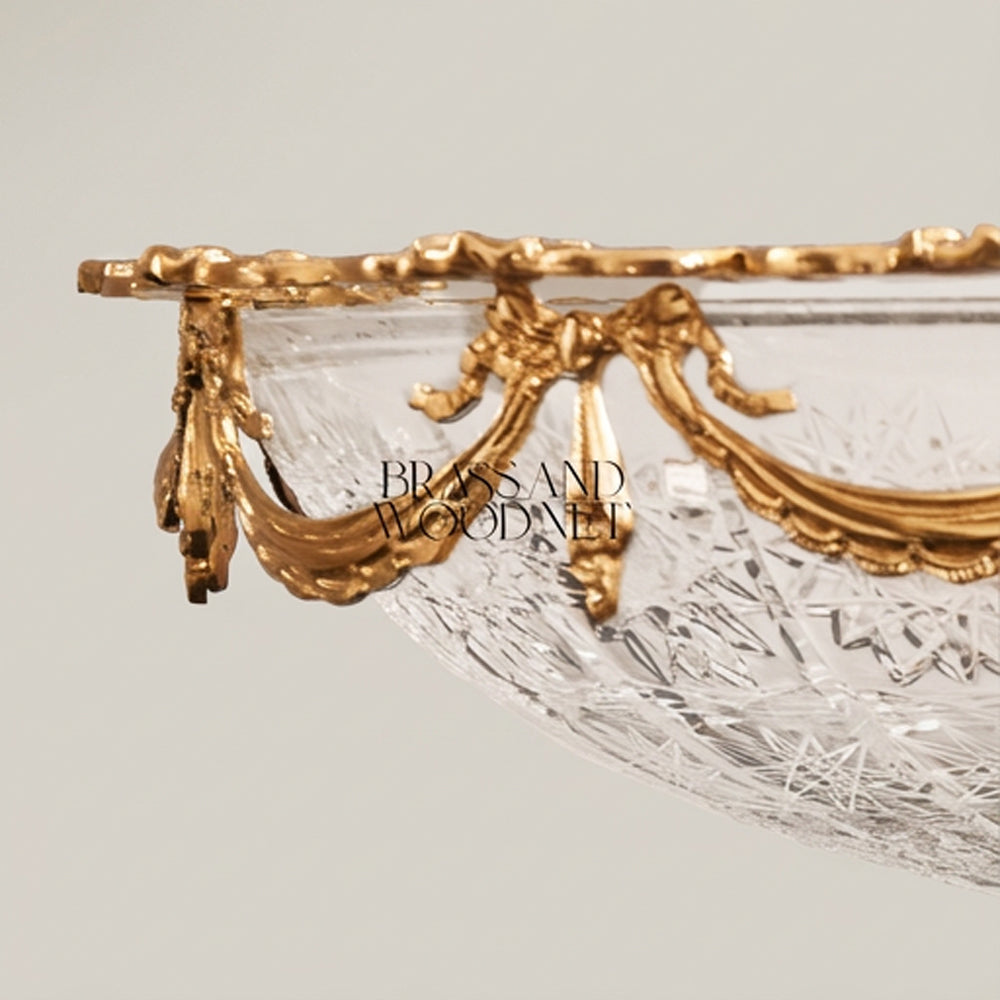 Crystal Candy Dish - Gold Plated