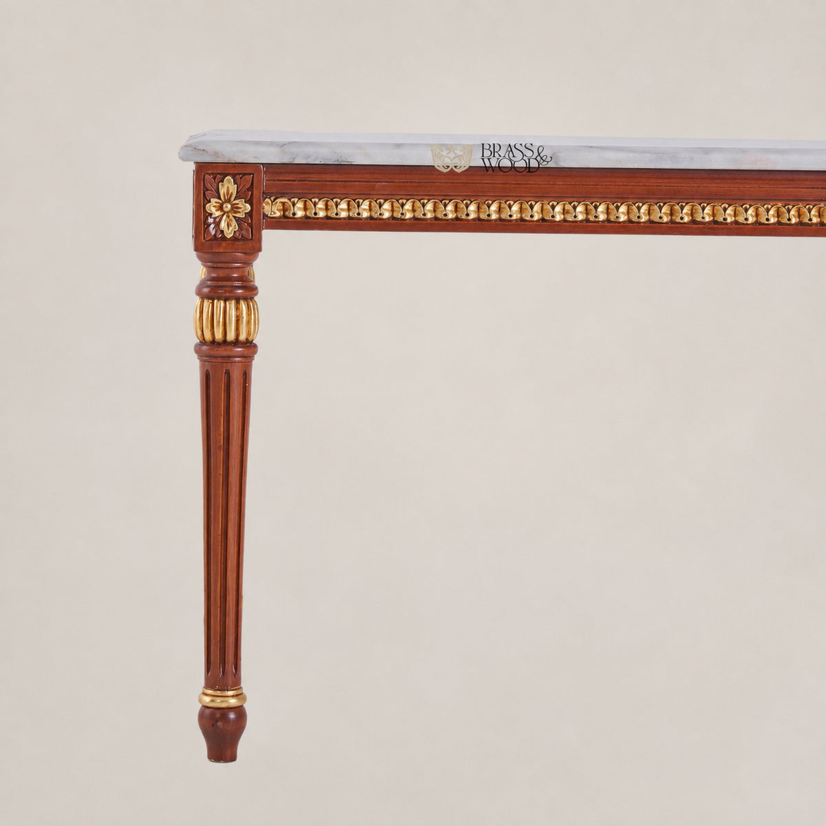 Louis XVI White Marble & Gilt Wood Table Set of 3