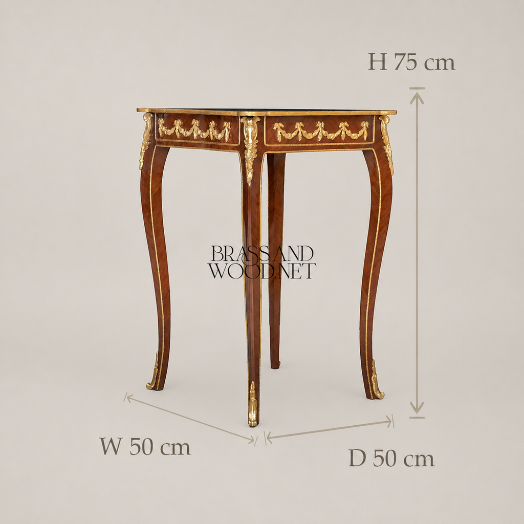 Louis XV Marquetry Coffee & Corner Table Set with Gilt Bronze Mounts
