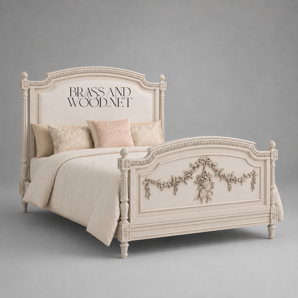 Louis XVI Ivory Garland Bedroom Set