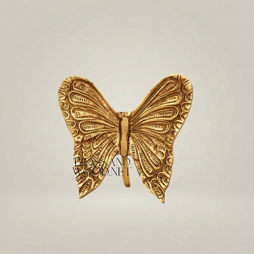 Brass Butterfly Wall Hooks - Graduated Trio Set
