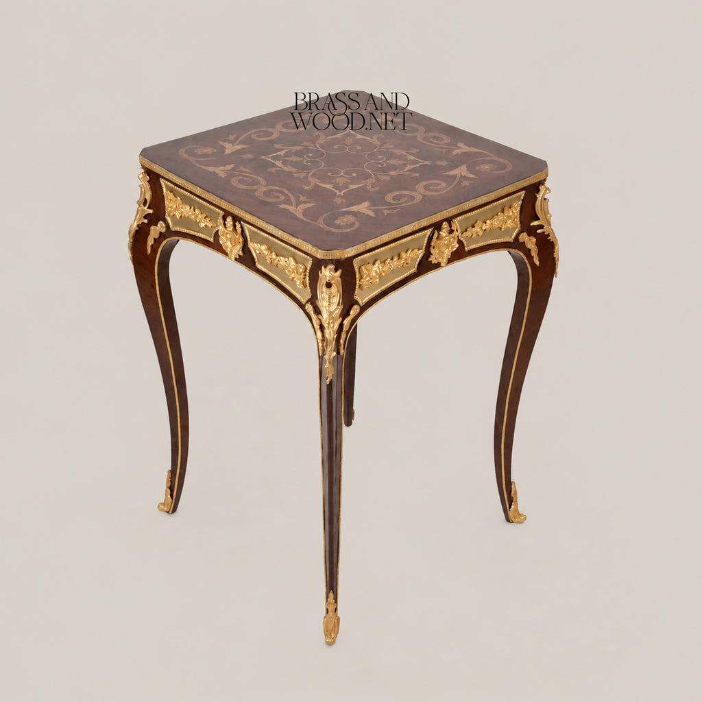 Grand Square Marquetry Coffee & Corner Table Set