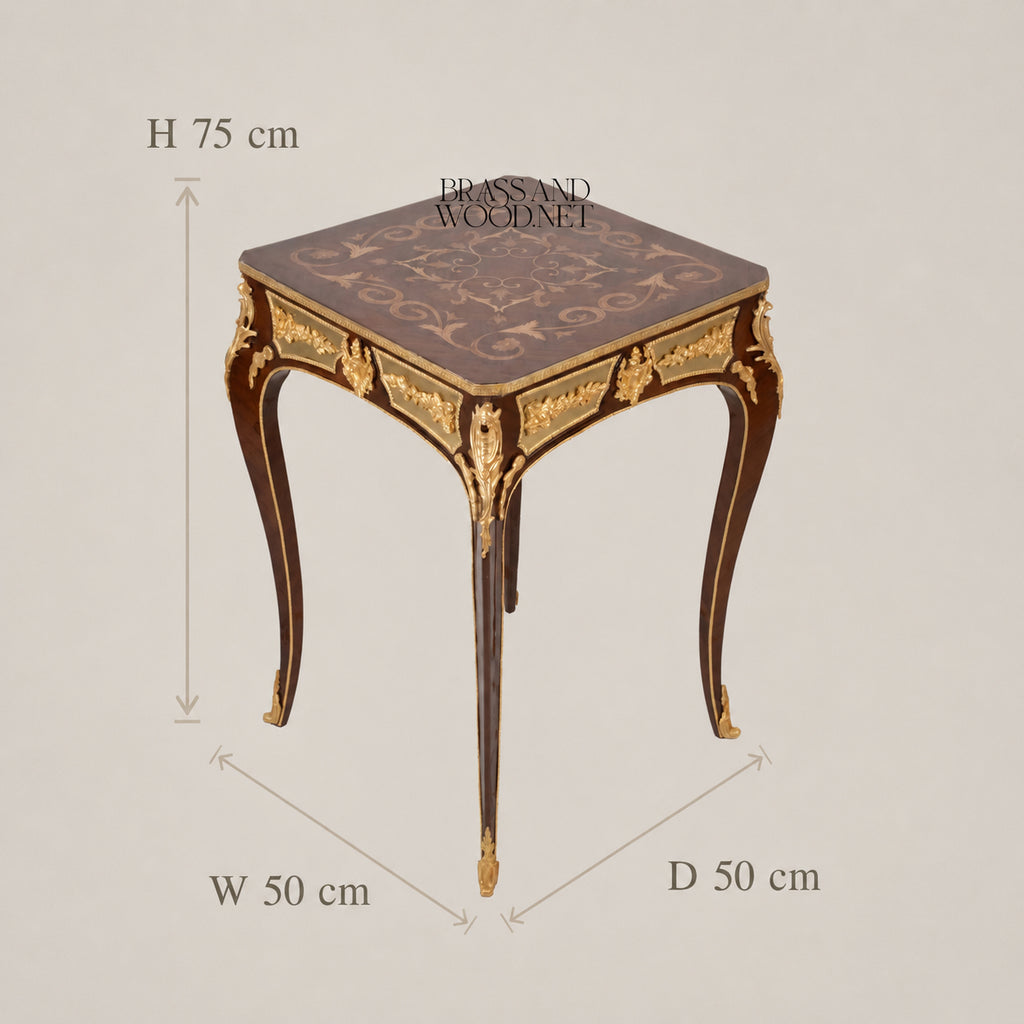 Grand Square Marquetry Coffee & Corner Table Set