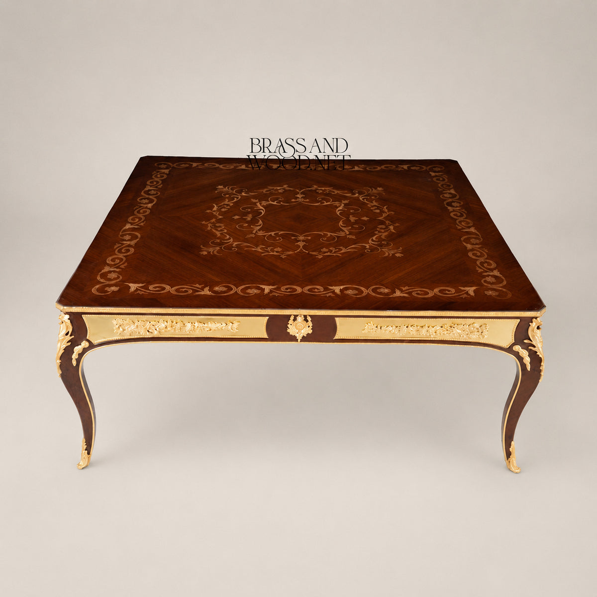 Grand Square Marquetry Coffee & Corner Table Set