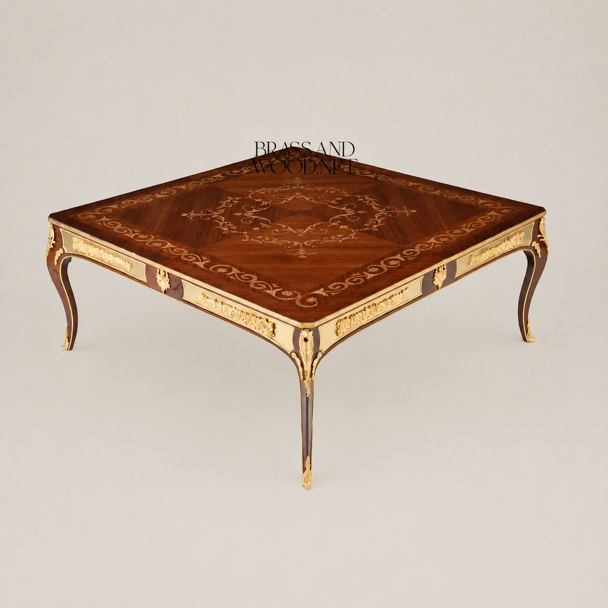 Grand Square Marquetry Coffee & Corner Table Set