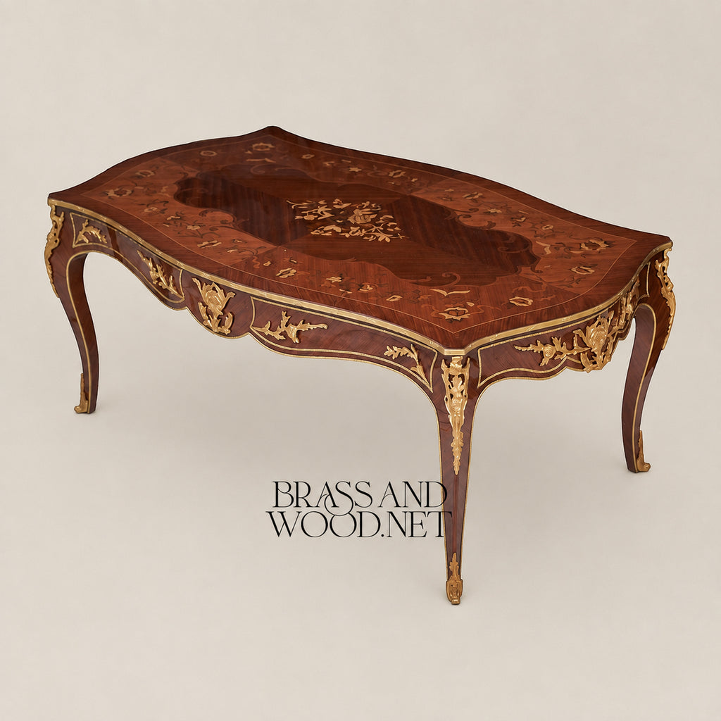 Rectangular Coffee Table 120×60 - Louis Quinze Legs