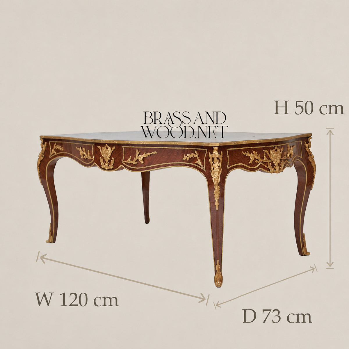 Rectangular Coffee Table 120×60 - Louis Quinze Legs