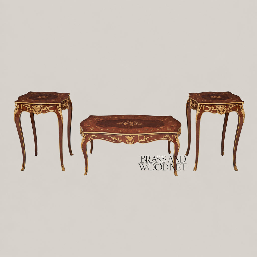 Louis Quinze Rectangular Coffee & Corner Table Set