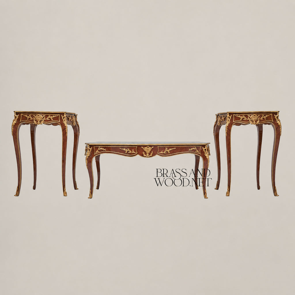 Louis Quinze Rectangular Coffee & Corner Table Set