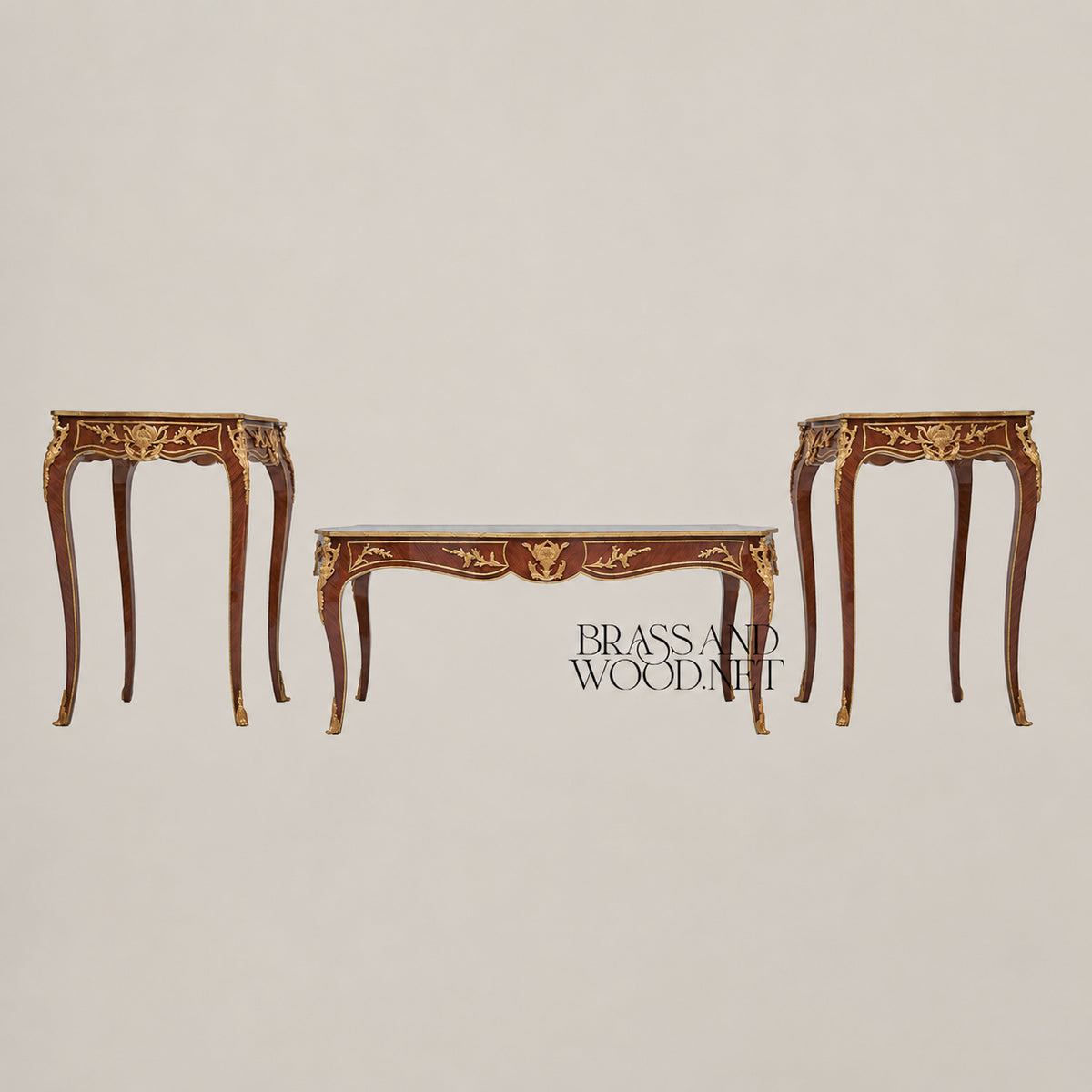 Louis Quinze Rectangular Coffee & Corner Table Set