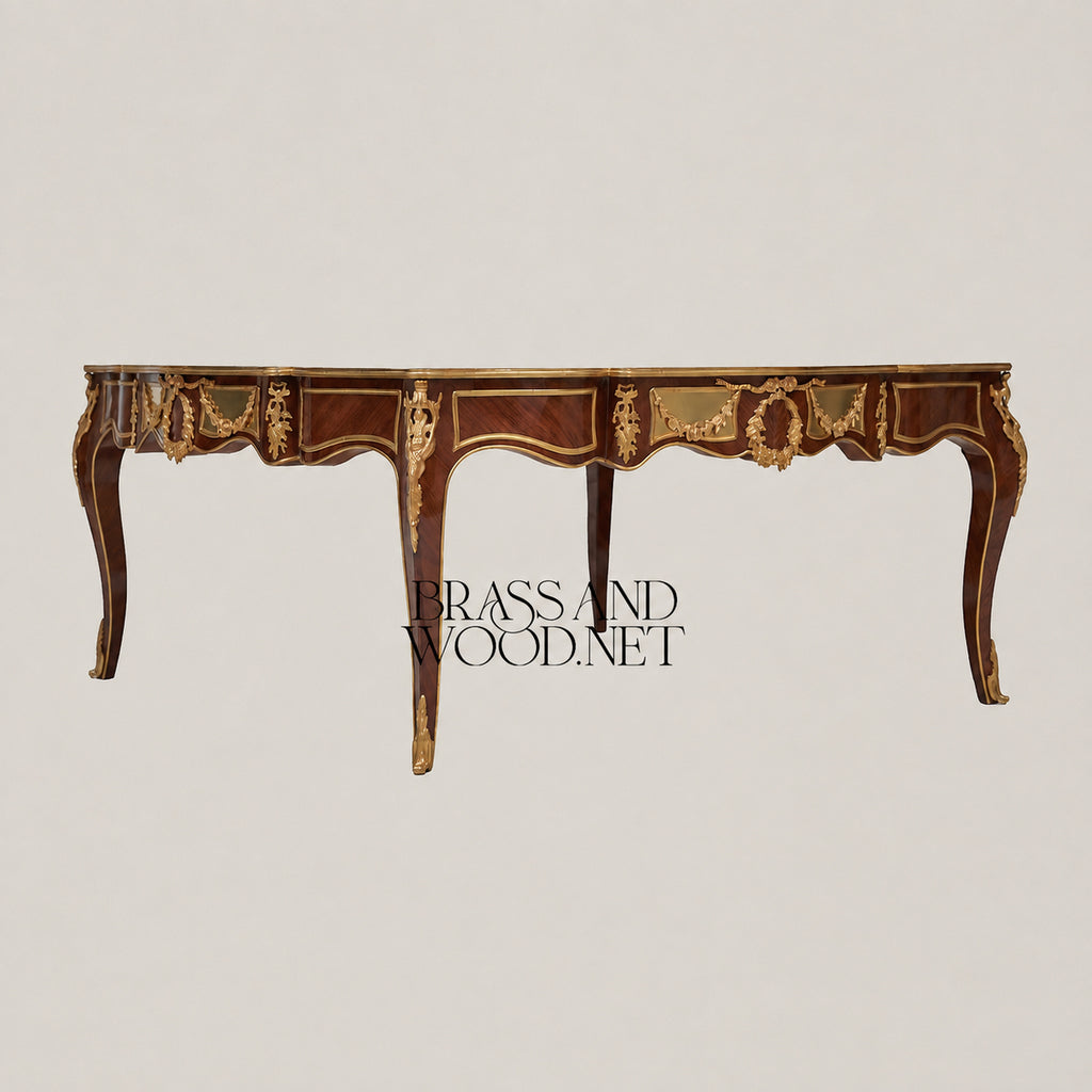 Louis XV Marble & Marquetry Table Set of 3
