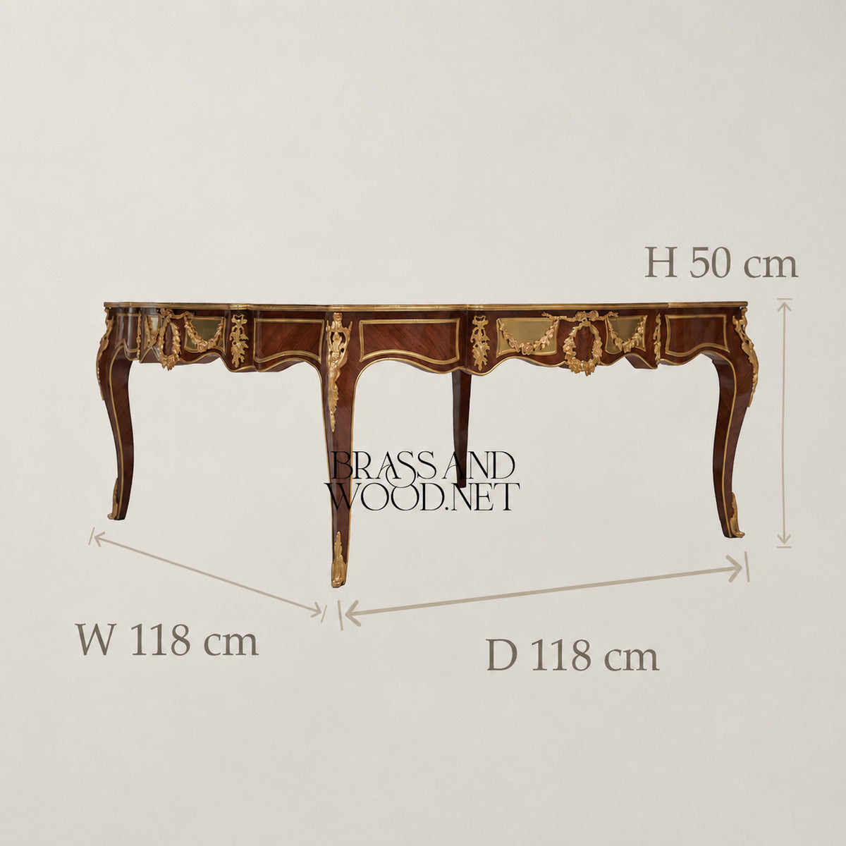 Louis XV Marble & Marquetry Table Set of 3