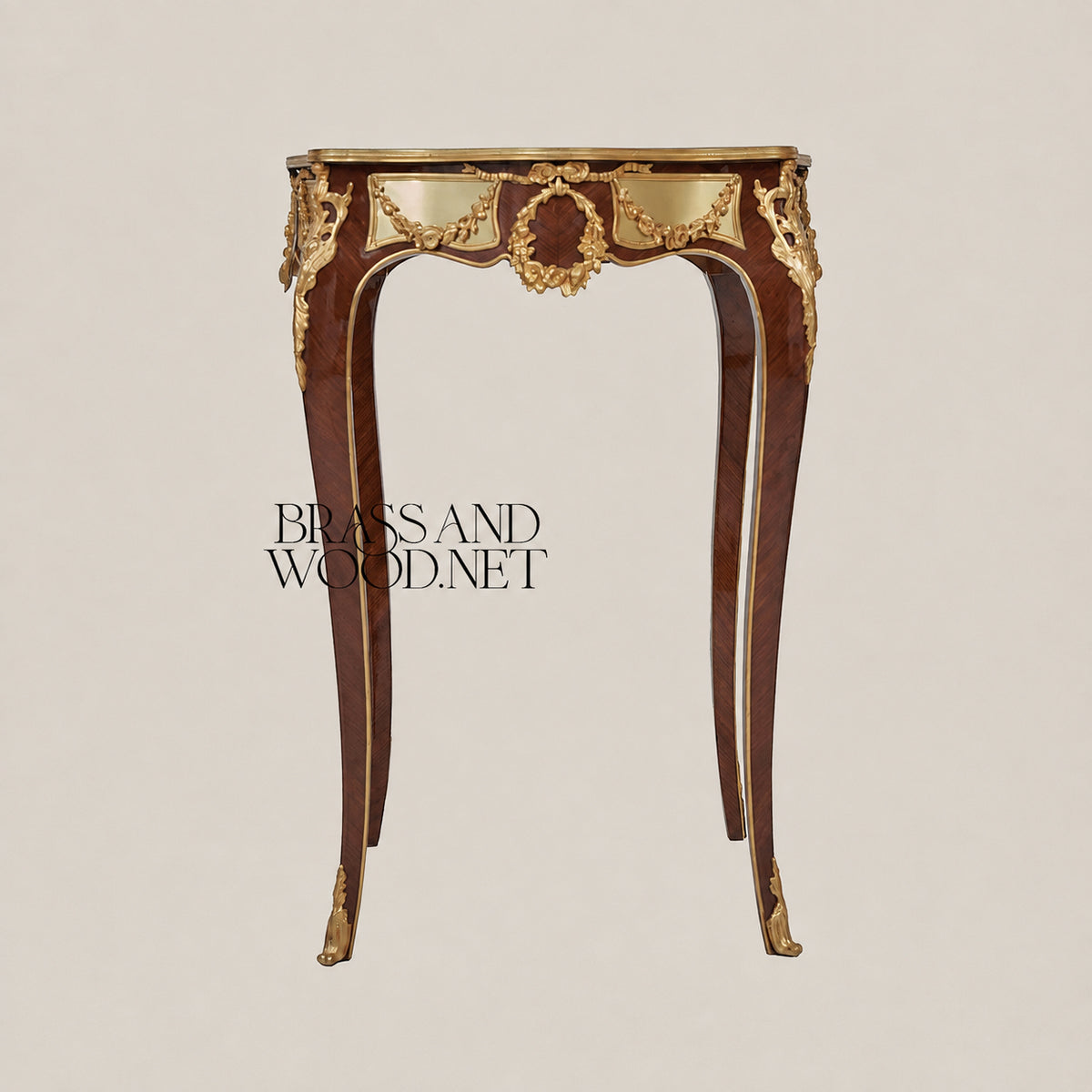 Louis XV Marble & Marquetry Table Set of 3