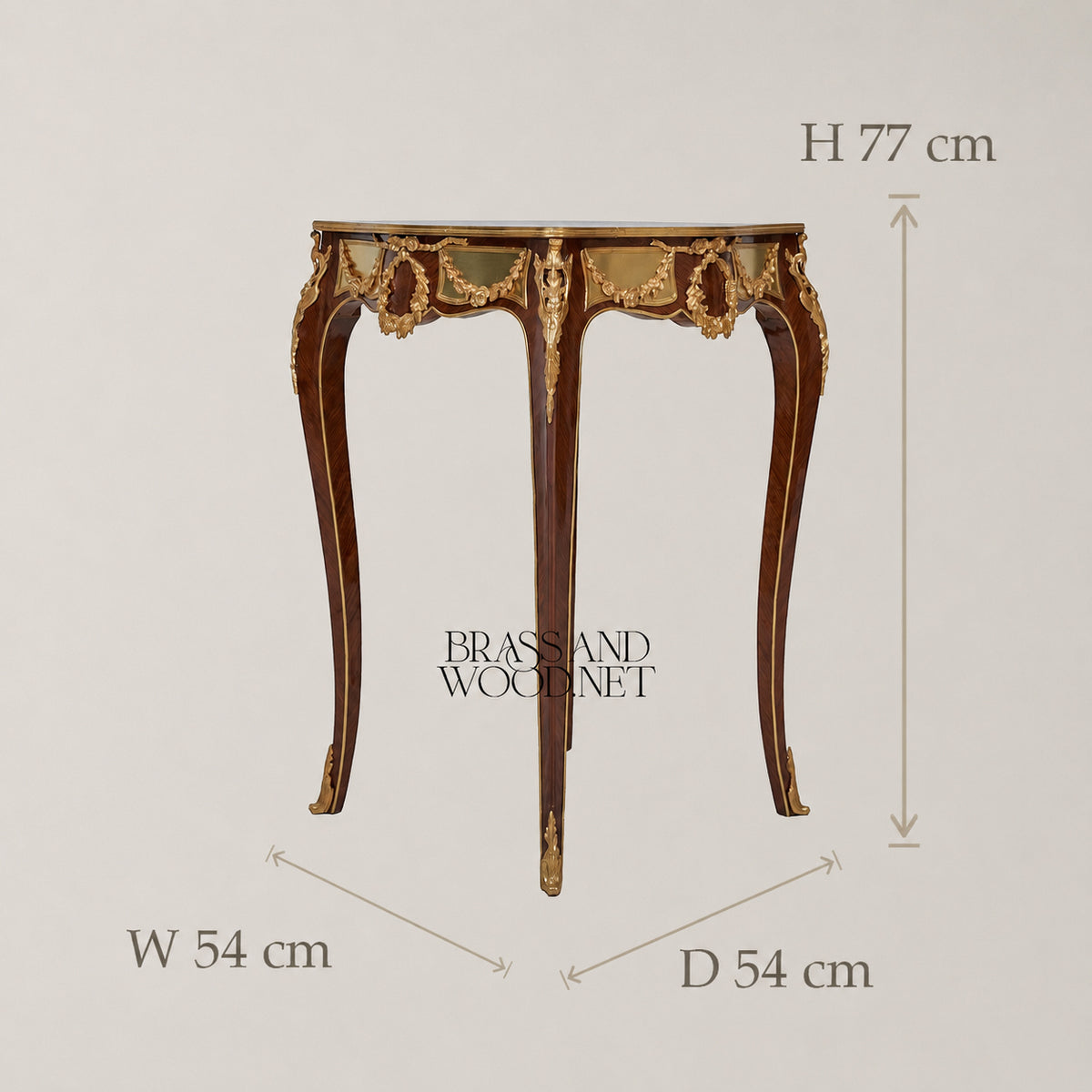 Louis XV Marble & Marquetry Table Set of 3