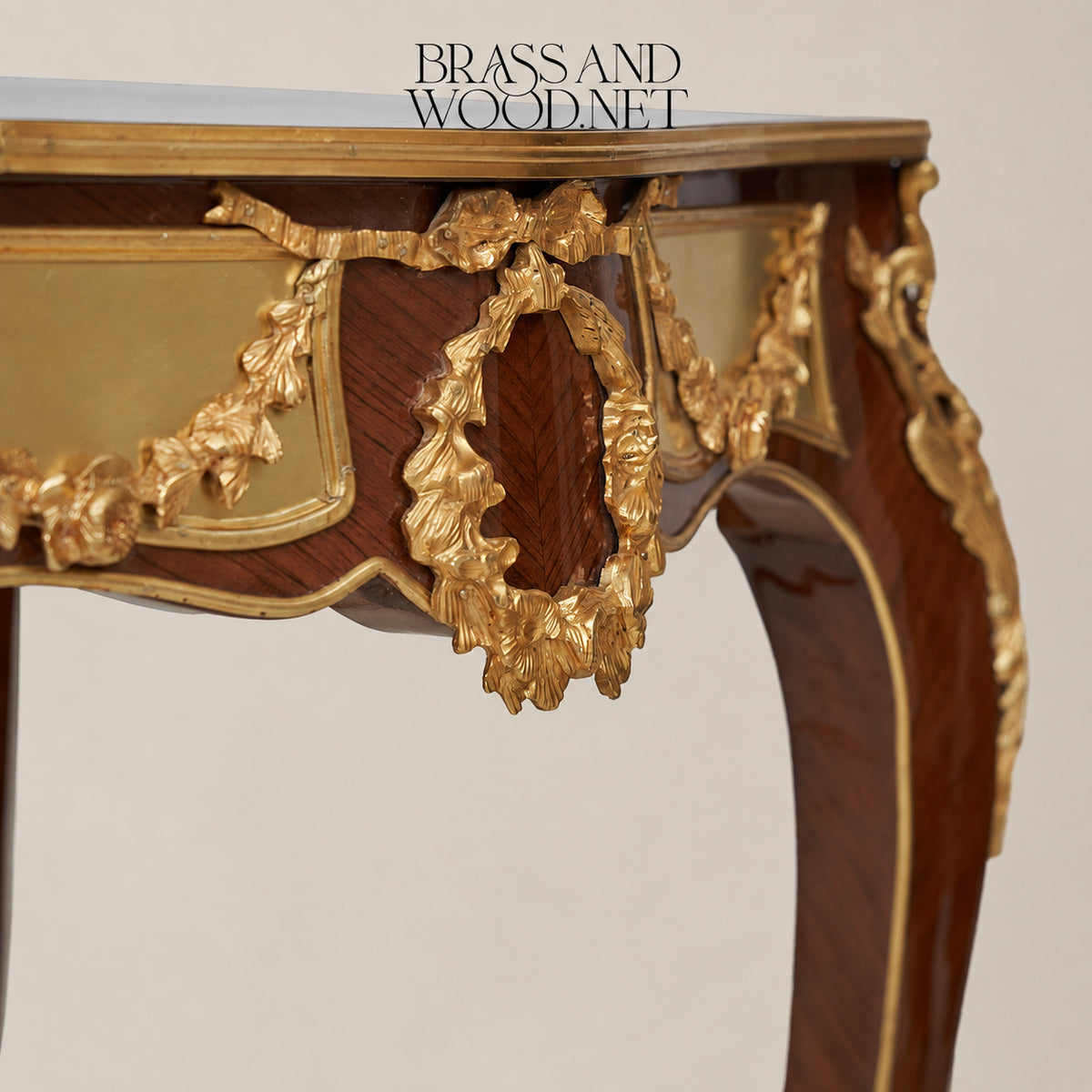 Louis XV Marble & Marquetry Table Set of 3