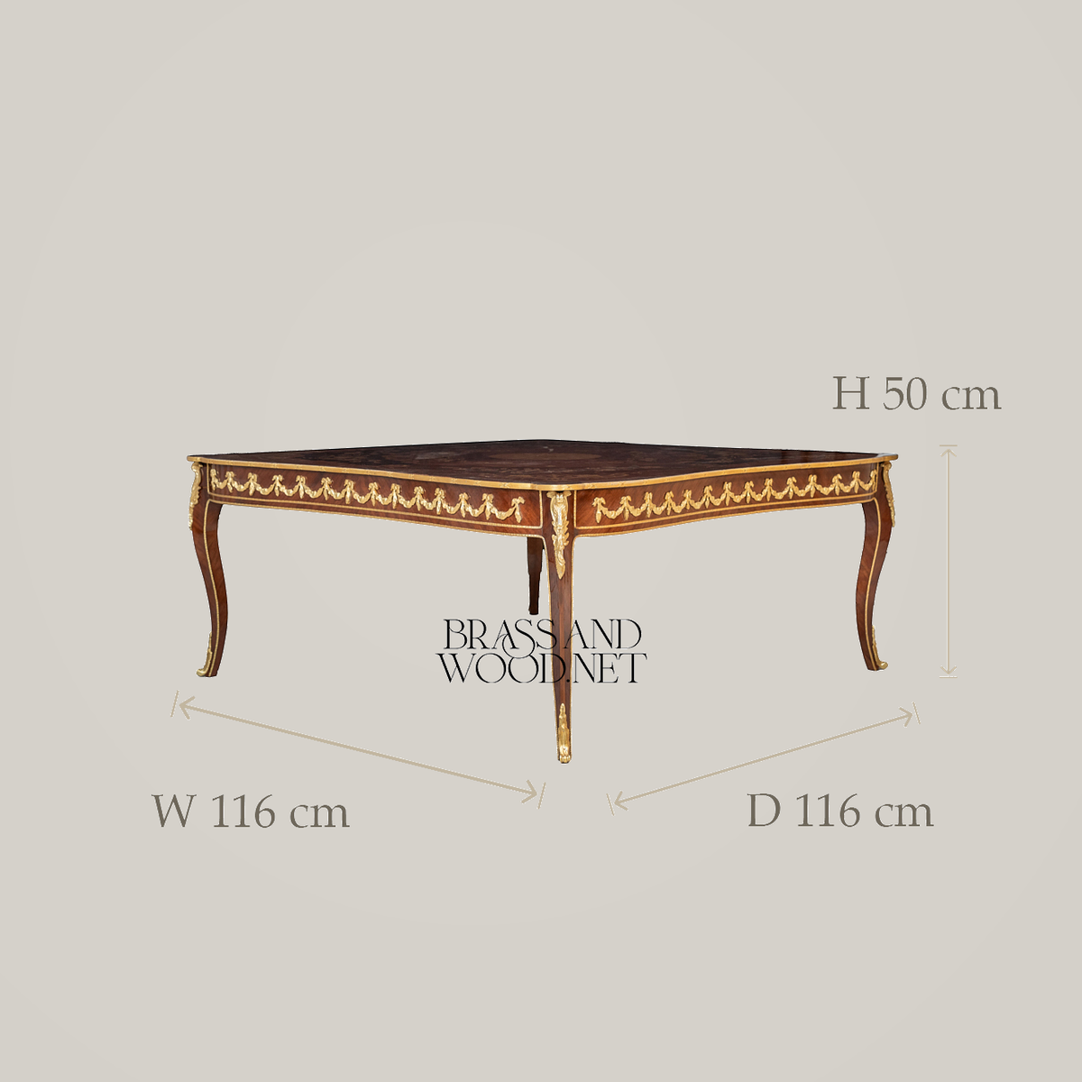 Louis XV Marquetry Coffee & Corner Table Set with Gilt Bronze Mounts