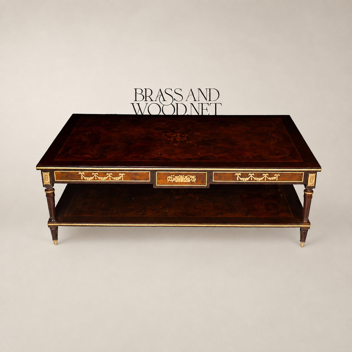 Marquetry Salon Table Set of 3