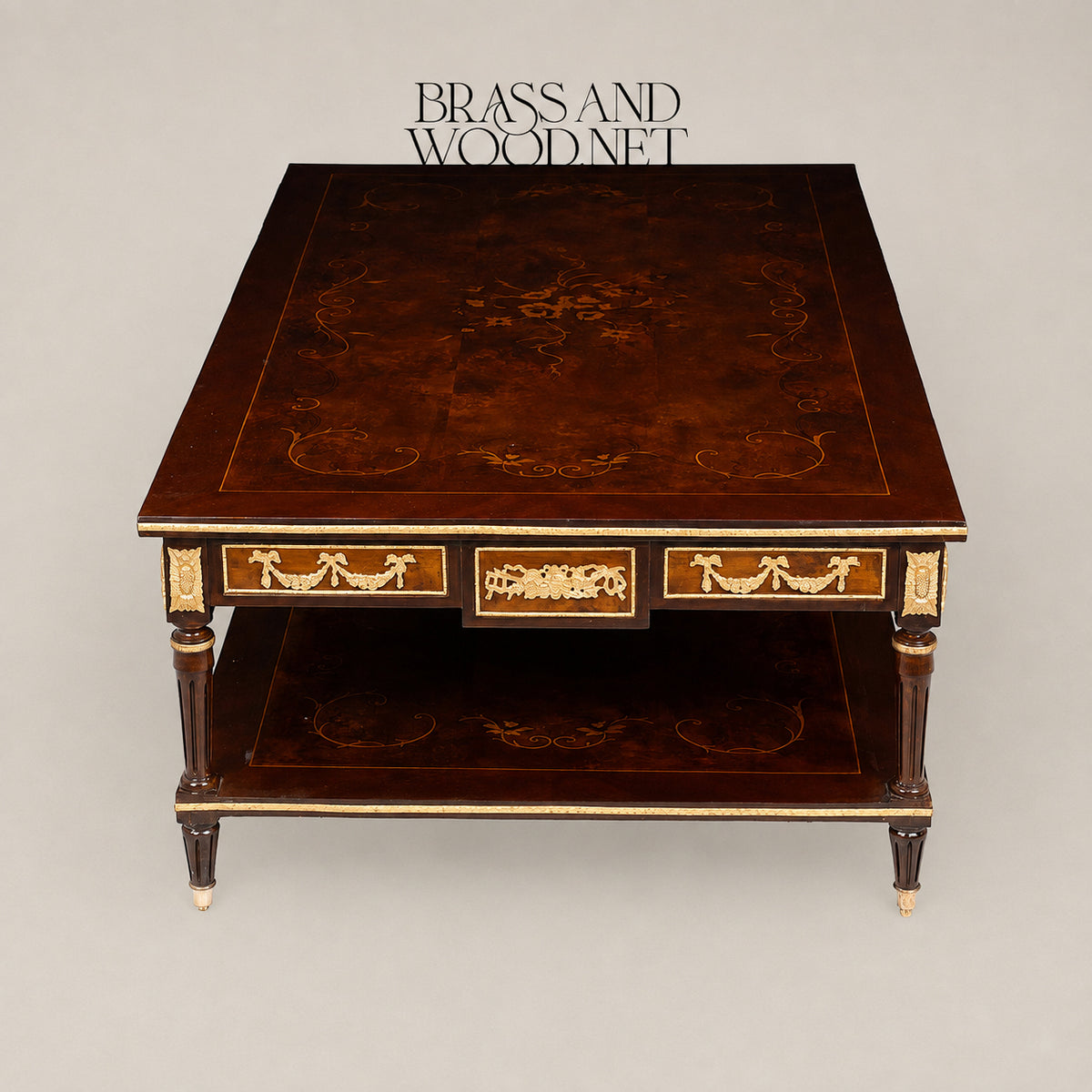 Marquetry Salon Table Set of 3