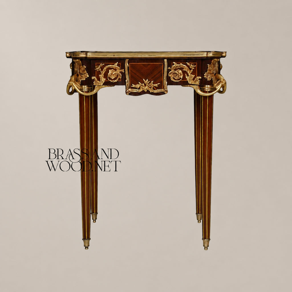 Louis XV Rosewood & Satinwood Marquetry Table Set