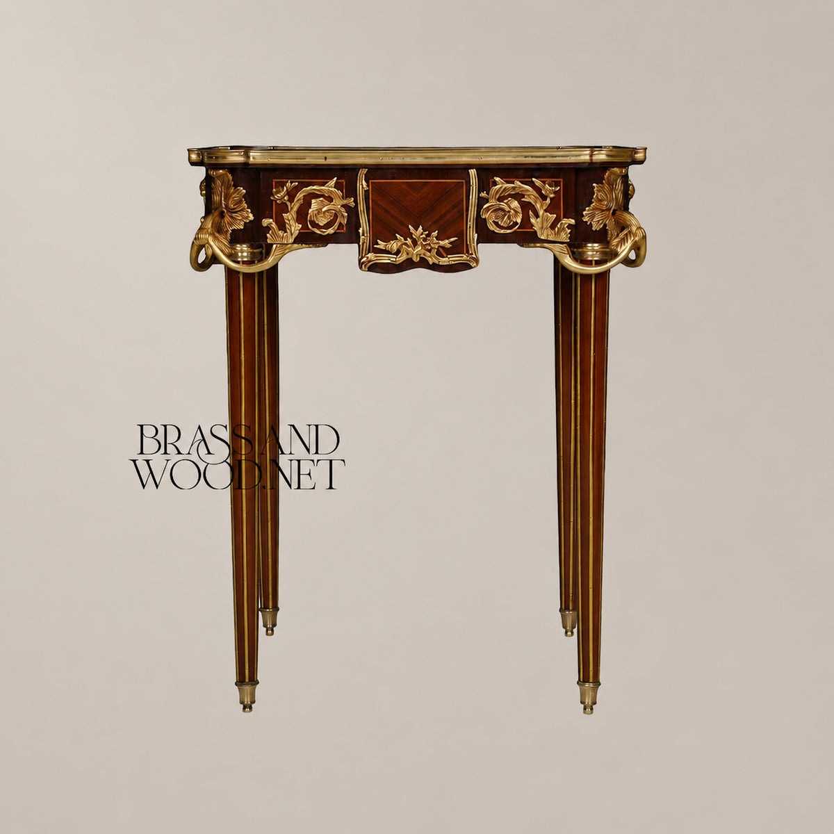 Louis XV Rosewood & Satinwood Marquetry Table Set